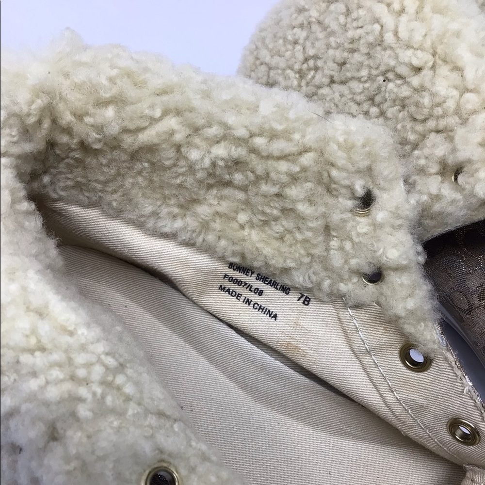 Coach High Top Bonney Shearling Sneakers womens - Picture 10 of 10